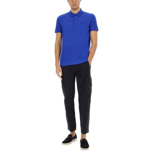 BOSS Men's Slim Fit Polo Shirt with Logo Detail Men BLUE T-Shirts